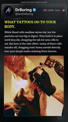 What Tattoos Does to your Body!