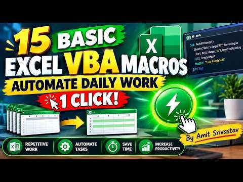 15 Basic Excel VBA Macros to Automate Daily Work in 1 Click