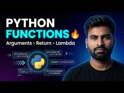 Functions in Python Explained | Data Science Lecture 8 by ‪@techlearningwithRajat‬