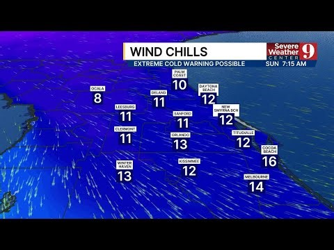 Florida weekend forecast: widespread 20s with snow and single digits wind chills possible