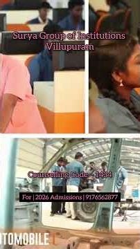 Surya Group of Institutions | Villupuram | Engineering Admission 2026#SuryaGroup #Villupuram #