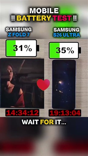 🥶🚀 SAMSUNG Z FOLD 7 VS SAMSUNG S26 ULTRA BATTERY TEST!!