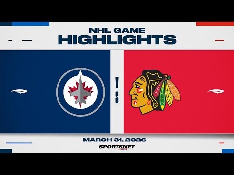 NHL Highlights | Jets vs. Blackhawks - March 31, 2026