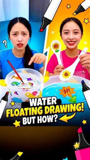 water💦 Floating drawing but how 🤯-Mini Wood ToyWoodworking Art Skill Wood Hand Craft##shorts #bts