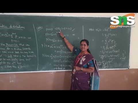Geometric Distribution | Foundations of Probability & Statistics | SNS Institutions