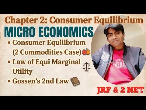 Consumer Equilibrium in case of 2 Commodity | Ch 2 : Consumer Equilibrium | Micro Economics