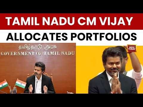 Tamil Nadu Govt Allocates Portfolios: CM Vijay Retains Home Ministry | TVK | Politics | Vijay News