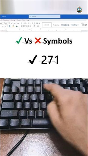 Insert ✔️ Tick and ❌ Cross Symbol Easily | #hack #shorts