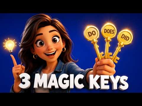 The 3 English Keys Learners Must Know | English Helper Verbs Made Easy: Do, Does & Did for Beginners