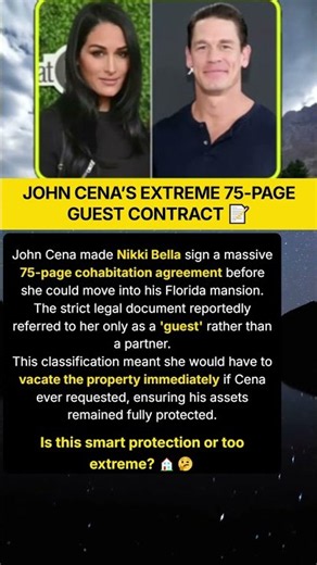 John Cena Nikki Bella Cohabitation Agreement