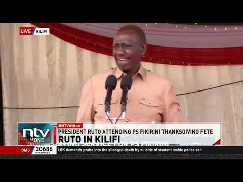 President Ruto attends thanksgiving ceremony of PS Fikirini Jacobs in Bamba