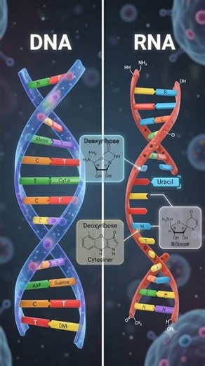 DNA & RNA Explained! 🧬 | , Replication & Protein Synthesis #science #cellreference #cellbiology