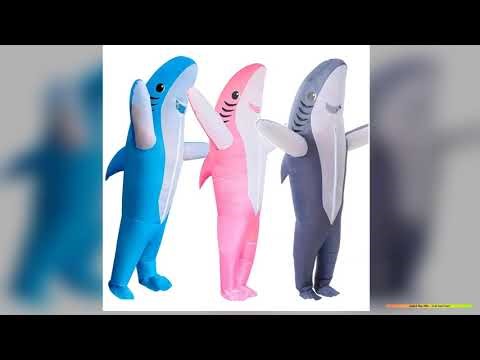 Inflatable Shark Costume Air Blow up Jaws Jumpsuit Fancy Dress Funny Carcharias Suit for Cosplay