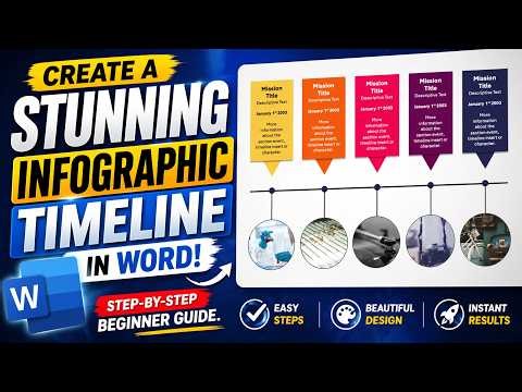 Create a STUNNING Infographic Timeline in Word (Step-by-Step Beginner Guide!)