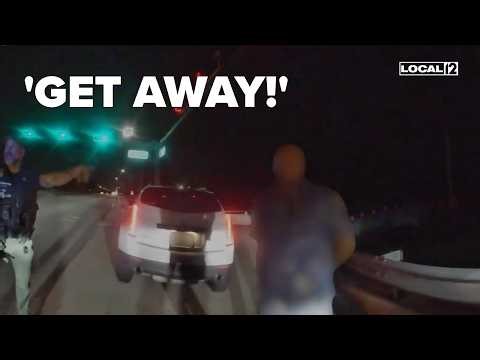 Deputies narrowly avoid disaster as car slams patrol cruiser during stop