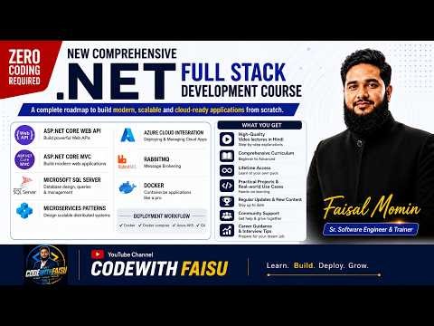 Complete .NET Full Stack Development Course Intro | 2026 | C# .NET Core + SQL + Microservice + Azure