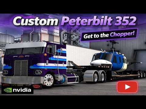 *Custom Peterbilt 352 Cabover* Helicopter Hauled Miles City to Billings *JBX2/TAA Combo* 4K ATS 1.58