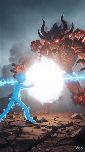 Weak Stickman vs Alien BOSS... Unexpected Ending ⚡ #stickman #bluestickman