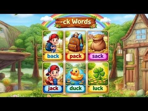 CK Words Phonics | Learn Words with CK Sound | Reading Practice for Kids