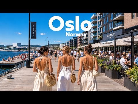 Oslo, Norway 🇳🇴- Summer 4K HDR Walking Tour