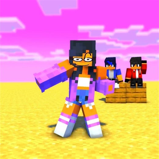 Aphmau and friends ein and aaron doing Rat Dance #shorts