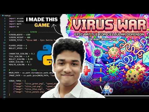 I Made This Game in Python with Some Help from AI | Virus War Game