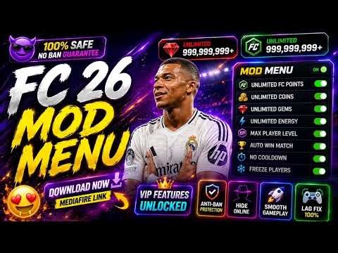 EA Sports FC Mobile Mod Apk 26.2.02 VIP Unlimited Money - FIFA Mod Menu 26.2 Android-IOS PC 2026