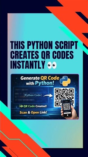 Generate QR Codes with Python in Seconds! #coding #programming #python #learnpython #shorts