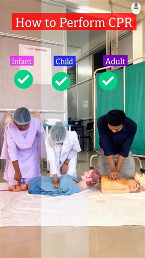How to Perform CPR for Infant | Child | Adult | Health Sector #Shorts