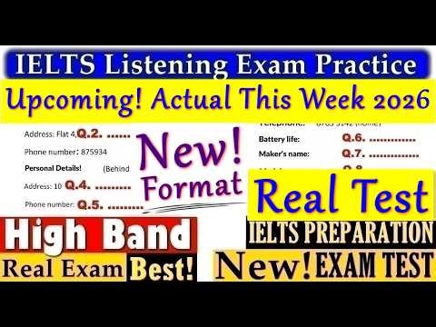 IELTS LISTENING PRACTICE TEST 2026 WITH ANSWERS | 12.05.2026