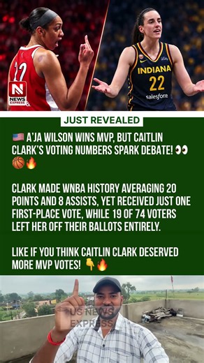 CAITLIN CLARK’S MVP VOTING RESULTS ARE SPARKING DEBATE! 👀🏀 #shorts