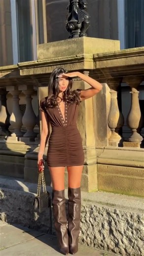 Sun-kissed and structured ☀️ - Sienna Grommet Ruched Mini Dress