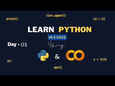 [Day 01] | Learn PYTHON in 5 days or less. (English)