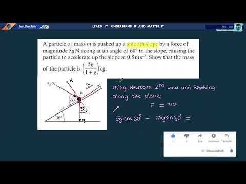Mechanics Resolving Forces on an Inclined Plane Particle & Slanted Force