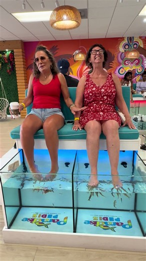 Welcome to the Paradise Club!🤣🤣🤣🌴🐟👣💦 #paradisepedis #bahamas #nassaucruise #thingstodoinnassau #explorepage BOOK YOUR PARADISE PEDI NOW: www.paradisepedis.com