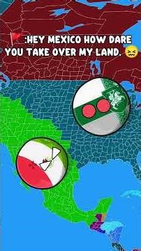 USA🇺🇸+ Mexico🇲🇽 land attack new country nutshell💀🤡#countryballs #geography #nutshell #viralshorts 😱