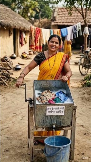 Creative: Hand-Cranked Innovation: The No-Electricity Washing Machine 🧺