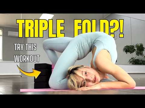 TRIPLE FOLD?! 😳 Extreme Contortion Warm Up | Back Flexibility