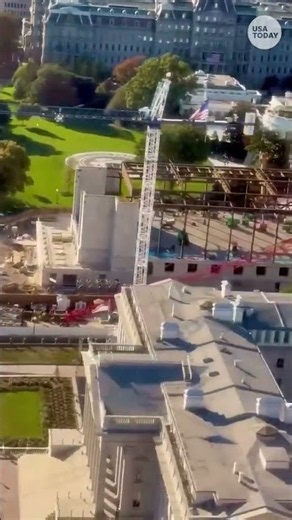 See aerial view of White House ballroom construction progress shared by Trump aide