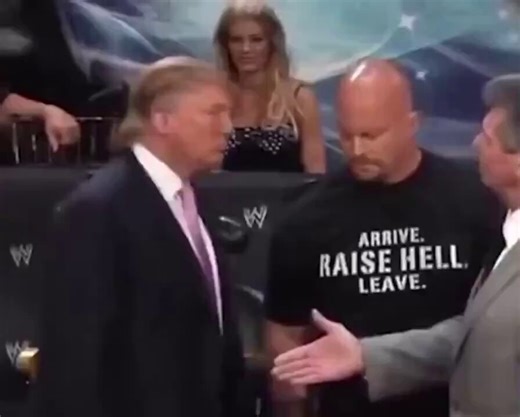 Before he reached the White House, the wrestling ring also bore the brunt of Donald Trump's madness.A historic video resurfaces, recalling the moment Trump dared to slap WWE owner Vince McMahon in front of millions.