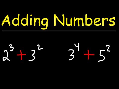 Adding Numbers with Exponents