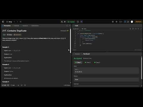 LeetCode_217: Contains Duplicate | HashSet Approach (Optimal Solution)