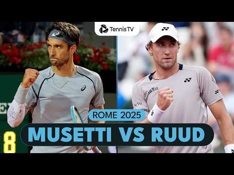 Lorenzo Musetti Faces Casper Ruud 🤩 | Rome 2026 Highlights