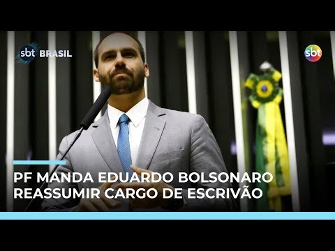 Eduardo Bolsonaro é intimado a retornar ao trabalho de escrivão na PF | #SBTBrasil