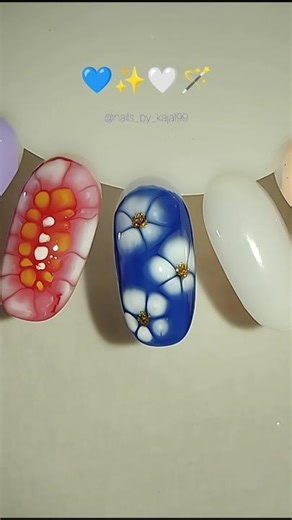 Blossom gel Nail art / blooming Gel Nails art at home