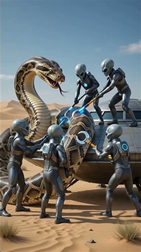 Title: Alien Rescue: Giant Python vs UFO 👽🐍Hashtags: #AlienRescue #GiantPython #UFO #SciFi #VFX