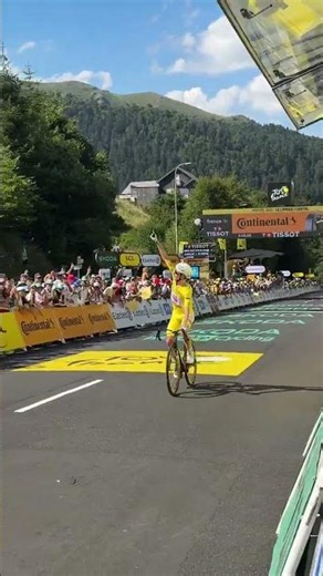 No need for a photofinish today! #TDF2026 #Moutain #Pogacar #Cycling #Win