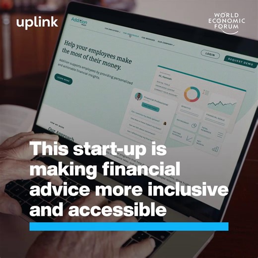 People around the world are living longer. Many struggle to fund these extra years within existing social and #financial systems. #Fintech start-up Addition Wealth, an UpLink - World Economic Forum Venture, partners with employers and financial institutions to make financial advice more inclusive and accessible. The platform helps individuals and their families understand the long-term impact of their decisions, such as saving for #retirement, budgeting, managing #health plans, and investing. Fo