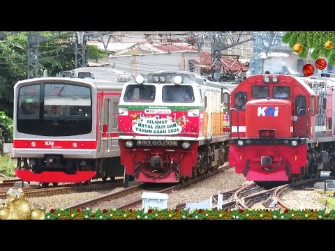 RAMAINYA KERETA API JAKARTA AKHIR TAHUN 2025 : Spesial Kereta Livery NATARU & Lokomotif Merah Biru !