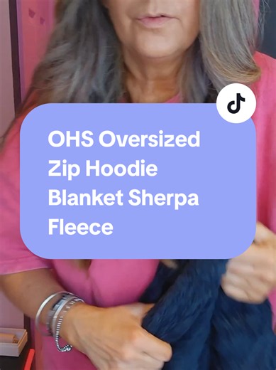OHS Oversized Zip Hoodie Blanket Sherpa Fleece Wearable Hooded Soft Sweatshirt Jumper Long Cuff Sleeve for Men Women Adults#ohs #oversized #zip #hoodie
